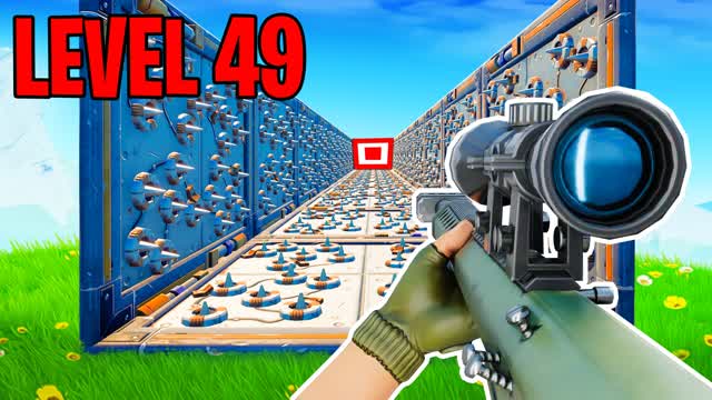 TRICKSHOT DEATHRUN (50 LEVELS) — Fortnite Creative map cover art