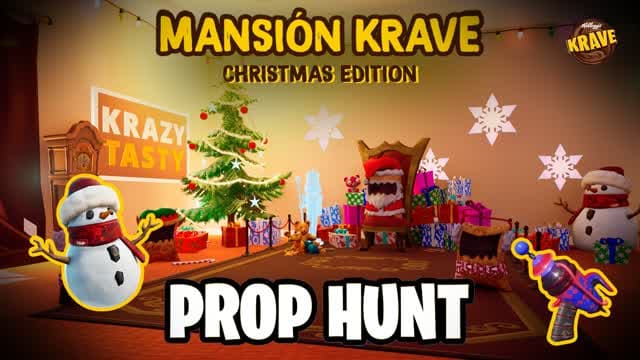 [PROP HUNT] Mansion Krave: Christmas — Fortnite Creative map cover art
