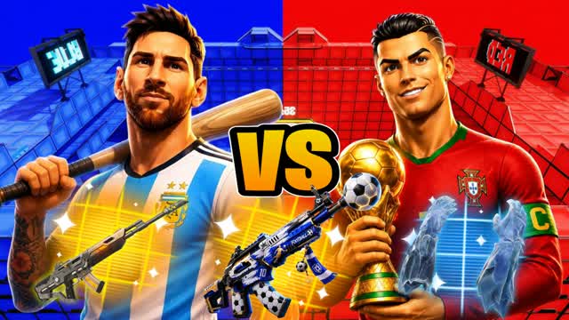 RONALDO VS MESSI RED VS BLUE STAR WARS — Fortnite Creative map