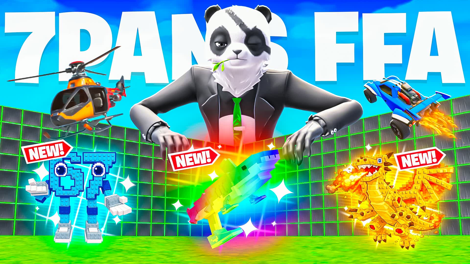 7PANS 1V1 FFA - BRAINROTS & ALL GUNS — Fortnite Creative map