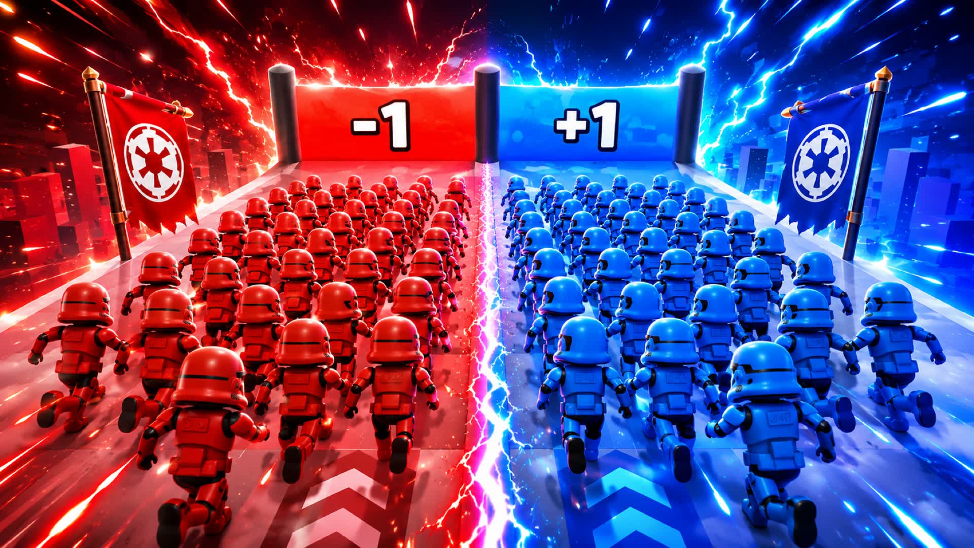 RED VS BLUE COUNT MASTERS — Fortnite Creative map