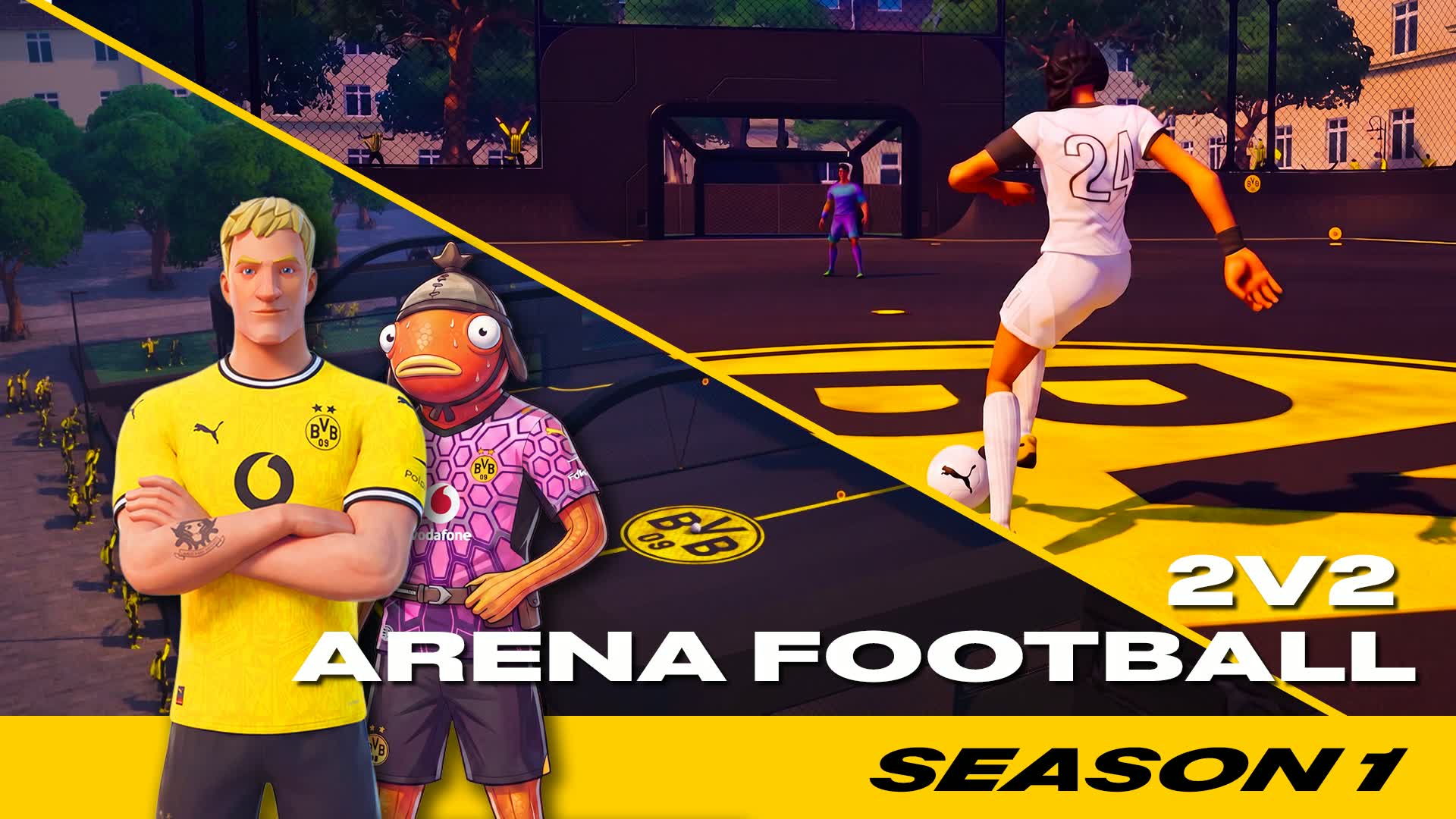 BVB Bolzplatzliebe - 2v2 Arena Football — Fortnite Creative map