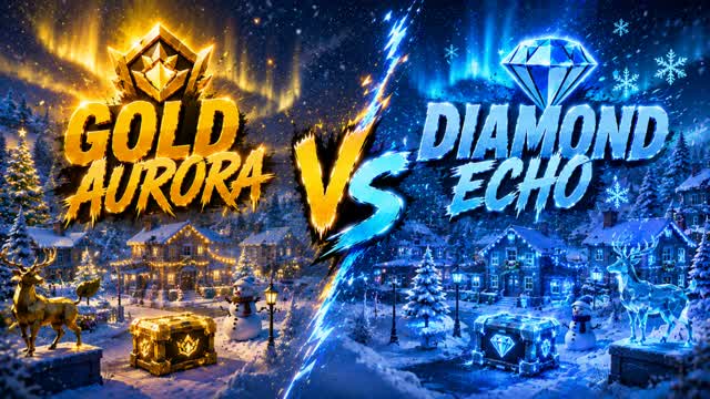 🌌 GOLD AURORA VS DIAMOND ECHO 💎 — Fortnite Creative map cover art