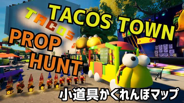 TACOS TOWN PROP HUNT — Fortnite Creative map cover art