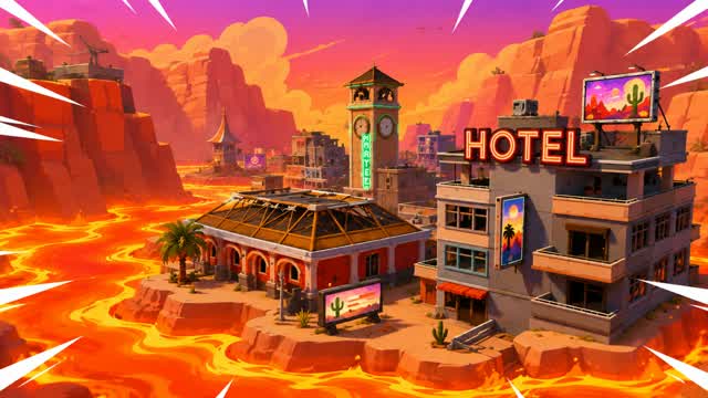 Desert floor is lava🔥 — Fortnite Creative map