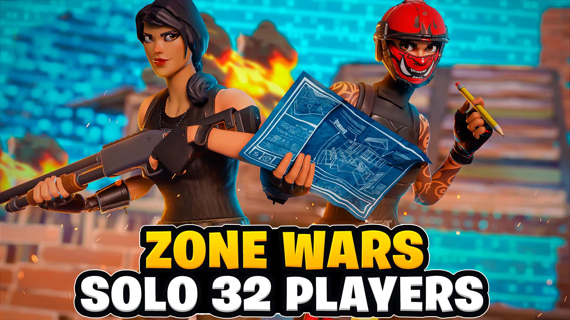 🌀Zone Wars Solo🌀 — Fortnite Creative map