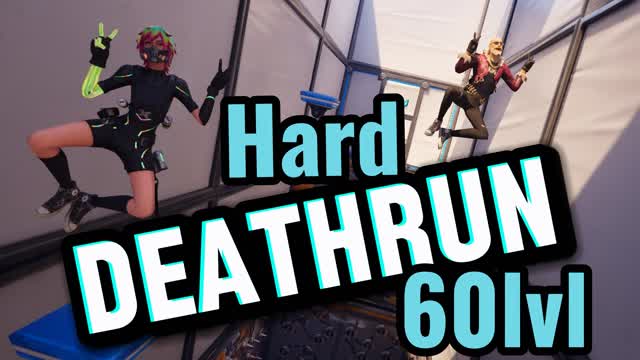 Hard Deathrun 60 lvl — Fortnite Creative map cover art