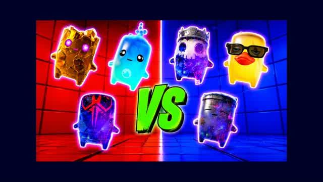 BLUE VS RED IRON VECTOR 🔵🔴 — Fortnite Creative map cover art