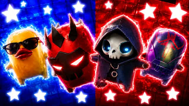JUST IT RED VS BLUE 🔴🔵 — Fortnite Creative map cover art