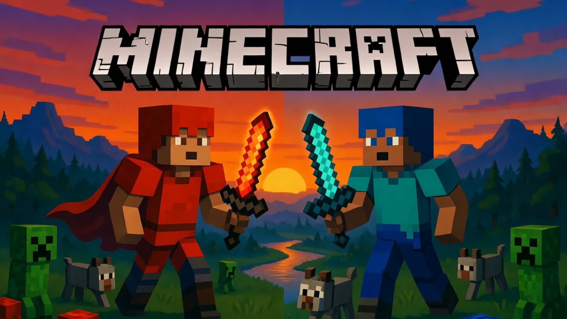 SUPER MINECRAFT RED VS BLUE 🔴🔵AURA — Fortnite Creative map