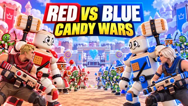 Red vs Blue: Candy Wars — Fortnite Creative map