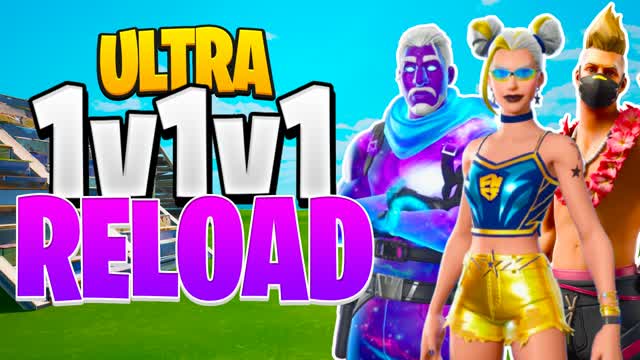 ULTRA 1v1v1 RELOAD BUILD FIGHT FFA — Fortnite Creative map cover art