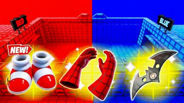 RED VS BLUE THE STEAMY TEAMY🔴🔵 — Fortnite Creative map cover art