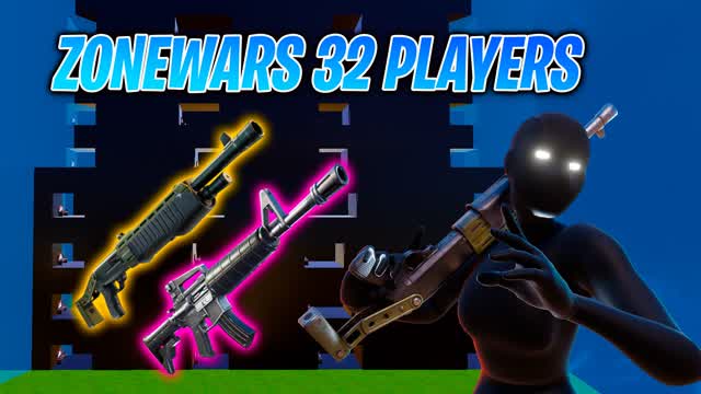 32 ZONE WARS - COMPETITIVE — Fortnite Creative map cover art