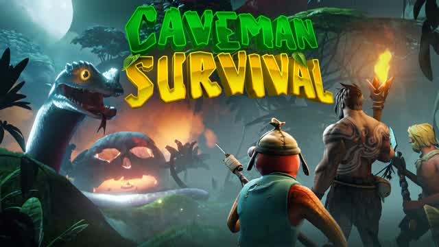 CAVEMAN SURVIVAL — Fortnite Creative map cover art