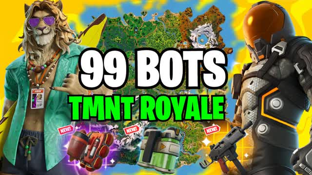 99 BOTS TMNT SURVIVAL ⭐ ROYALE — Fortnite Creative map