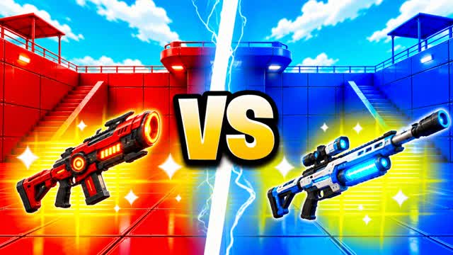 RED VS BLUE MAGNETIC MAYHEM 🔴🔵 — Fortnite Creative map cover art