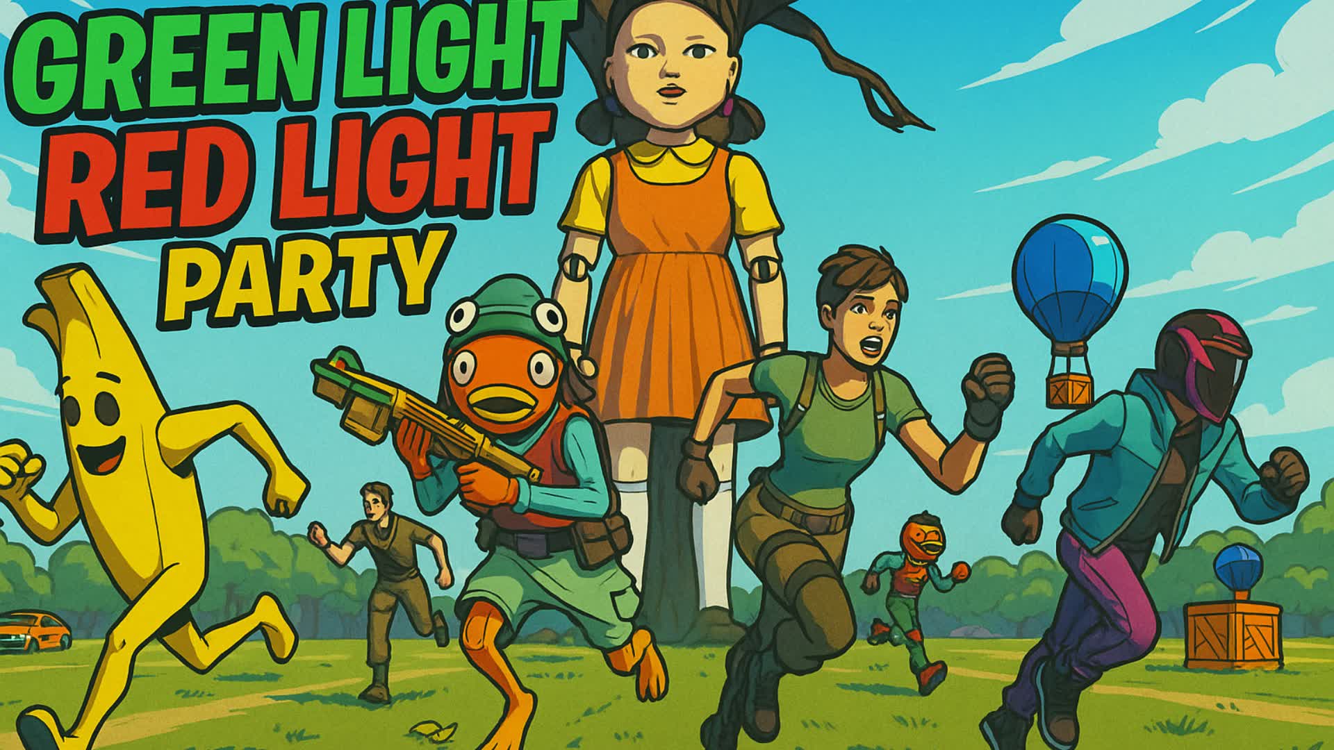 Squid Game Green Light Red Light Party — Fortnite Creative map