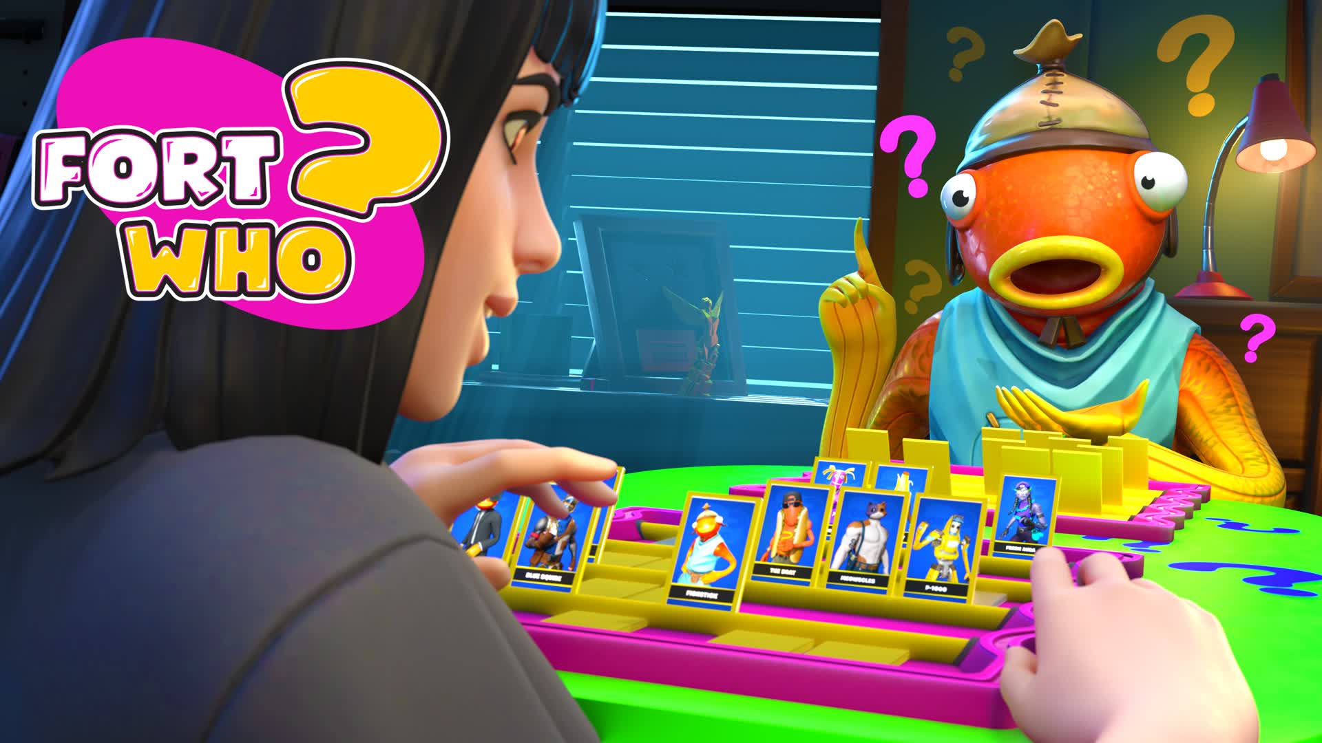❓ Fort Who ❔- Guessing Board Game Guess — Fortnite Creative map