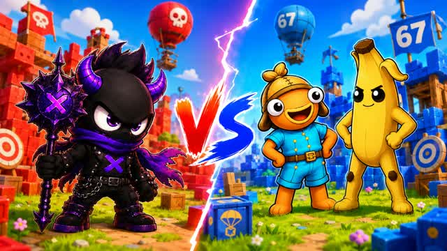 SHADOW🔴VS🔵FISHSTICK & BANANA — Fortnite Creative map