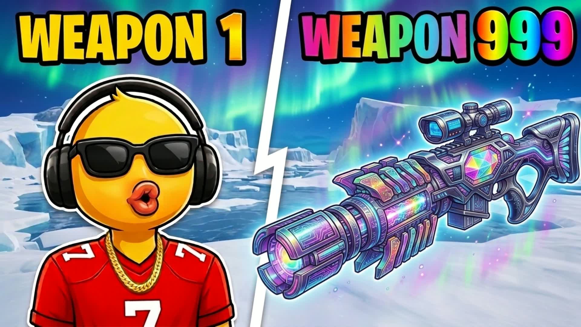 ♾️ SNOW GUN GAME 🔫 ONE SHOT — Fortnite Creative map