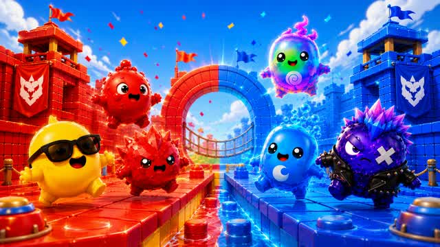 🏅 RED vs 🔵 BLUE Fun Arena — Fortnite Creative map