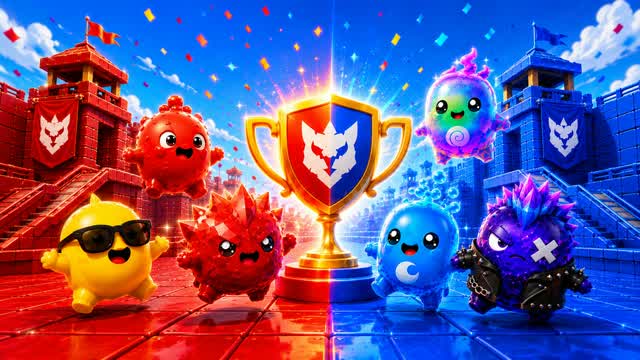 🎉 RED vs BLUE Adventure Zone 🎉 — Fortnite Creative map