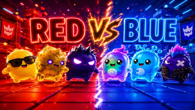❤️💙 RED vs BLUE MEGA COLOR ⭐ — Fortnite Creative map