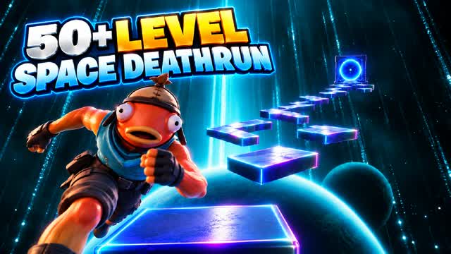 🪐50+ Level Space Deathrun🪐 [PARKOUR] — Fortnite Creative map cover art