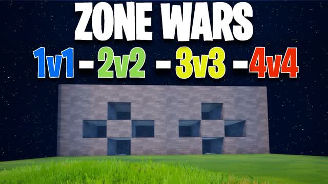 ZONE WARS (1v1 TO 4v4) — Fortnite Creative map