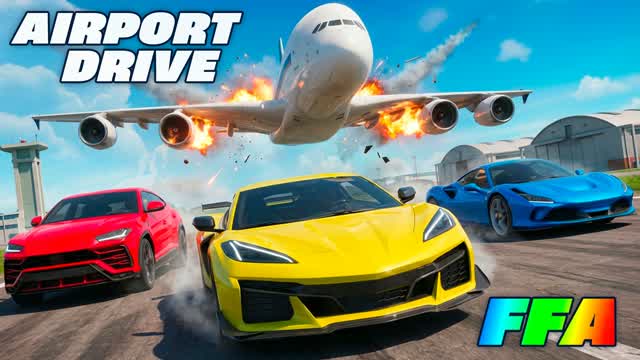 ✈️ Airport Drive FFA — Fortnite Creative map cover art