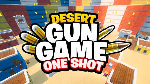 DESERT GUN GAME⭐ONE SHOT💥 — Fortnite Creative map cover art