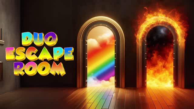 DUO ESCAPE ROOM 🌈 — Fortnite Creative map cover art