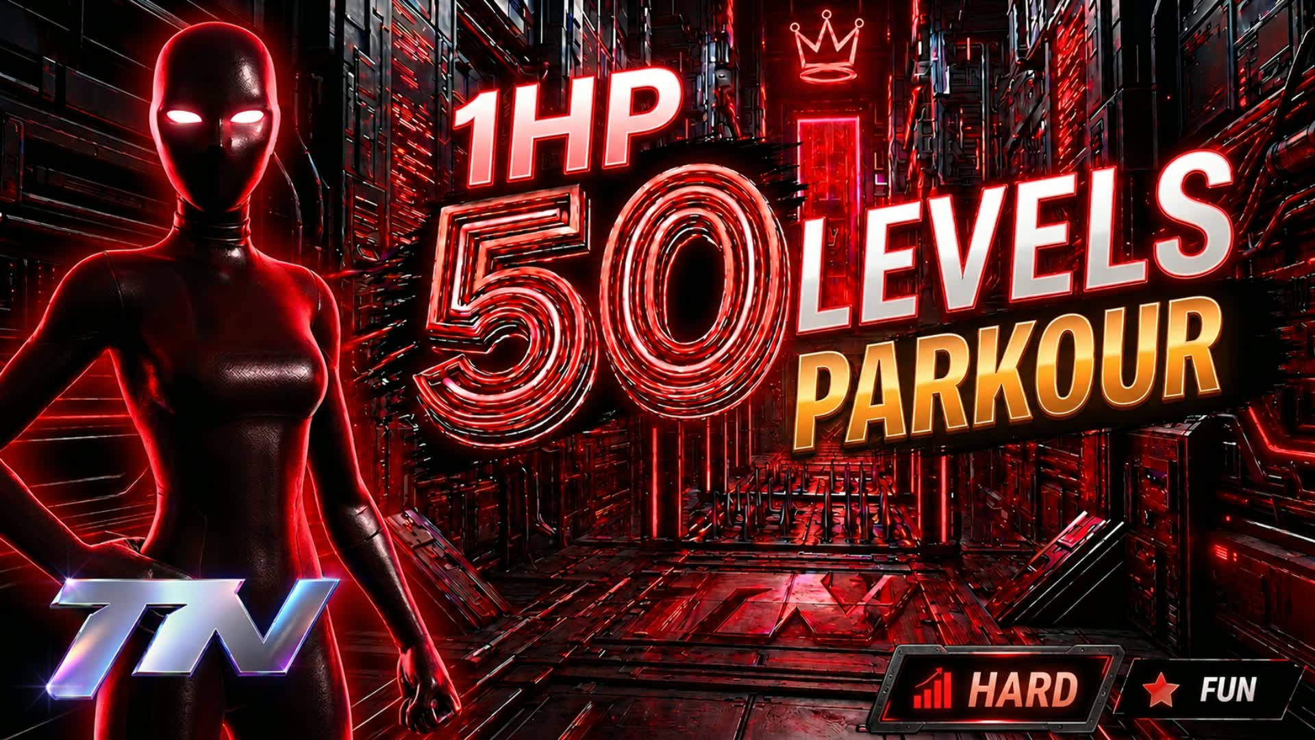 50 levels parkour hard 🔥 — Fortnite Creative map