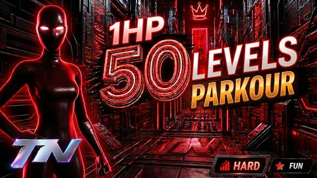 50 levels parkour hard 🔥 — Fortnite Creative map cover art