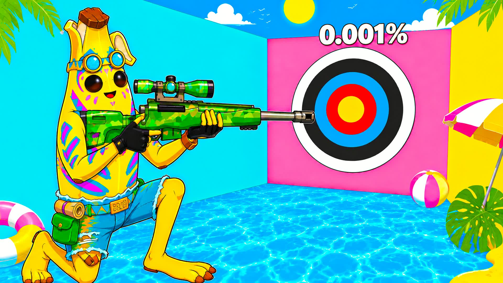 ☀️ ADVENTURE TRICKSHOT PEELY 🍌 PARKOUR — Fortnite Creative map