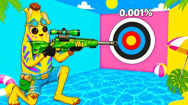 ☀️ ADVENTURE TRICKSHOT PEELY 🍌 PARKOUR — Fortnite Creative map cover art