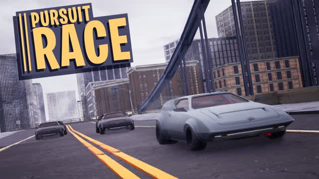 PURSUIT RACE - AGENTS VS CARS — Fortnite Creative map cover art