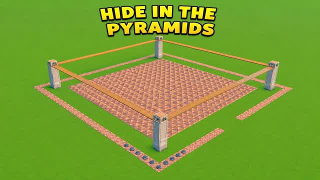 Hiding in the pyramids — Fortnite Creative map