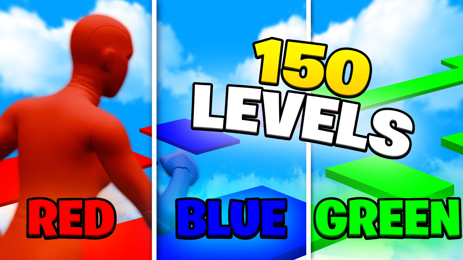 🌈RAINBOW EASY PARKOUR🌈 — Fortnite Creative map