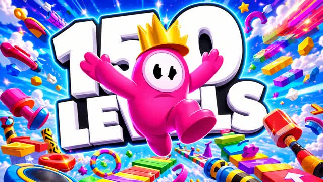 OBBY 150 LEVELS FALL GUYS, PARKOUR EASY — Fortnite Creative map