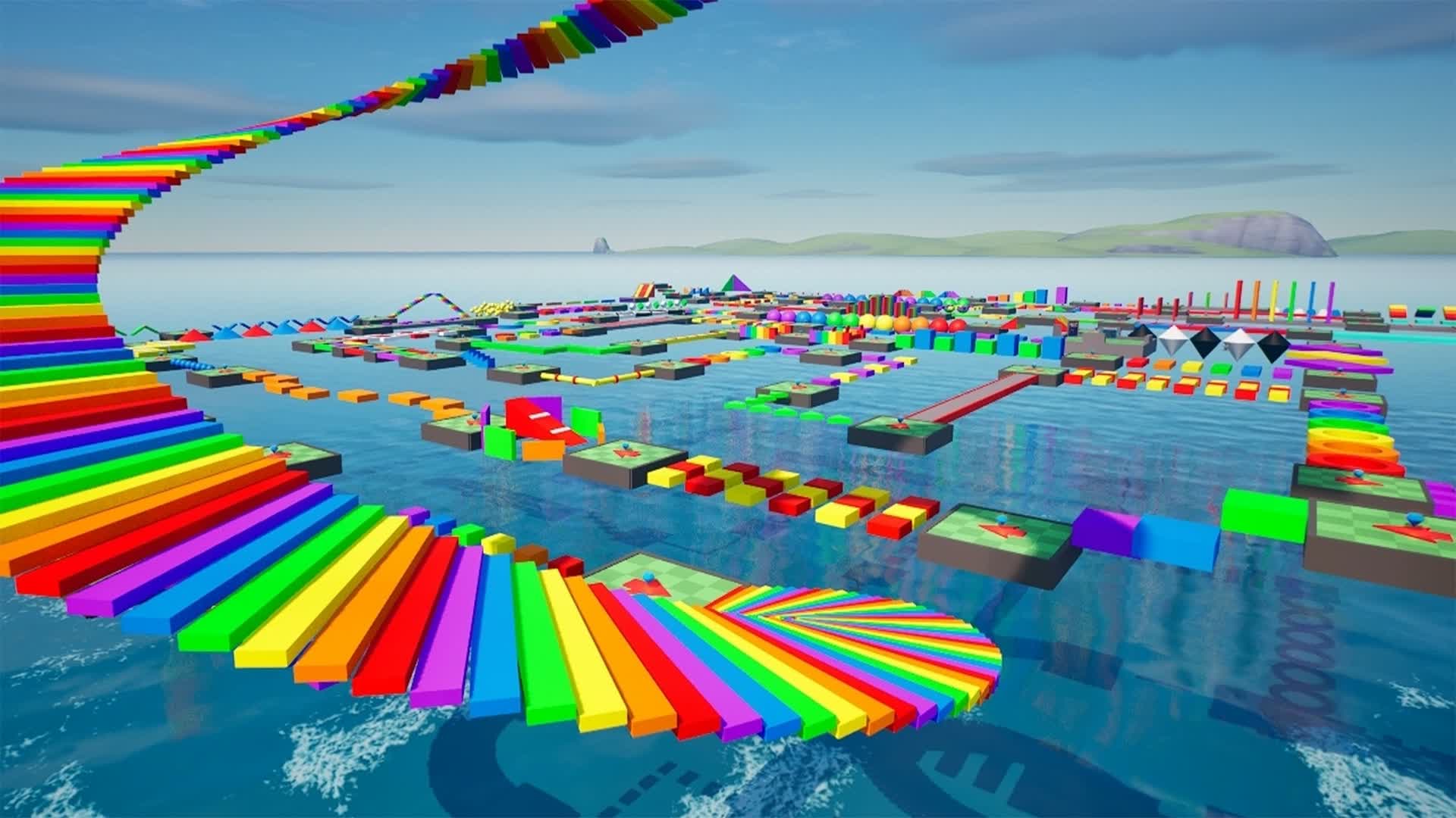SUPER RAINBOW OBBY ⭐ — Fortnite Creative map