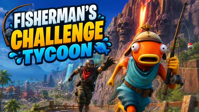 Fisherman's Challenge Fishing Tycoon — Fortnite Creative map cover art