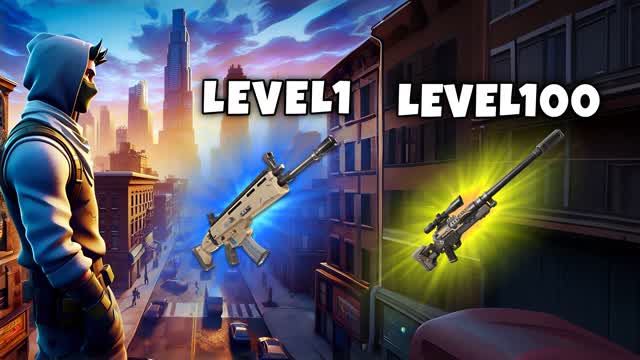 💢GUN GAME ONE SHOT CITY💢 — Fortnite Creative map