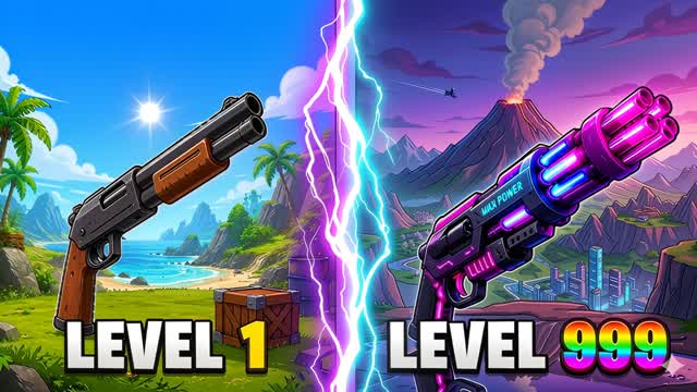 gun game super one shot FFA — Fortnite Creative map