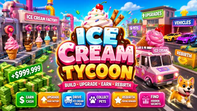 🍦 ICE CREAM EMPIRE — Fortnite Creative map cover art