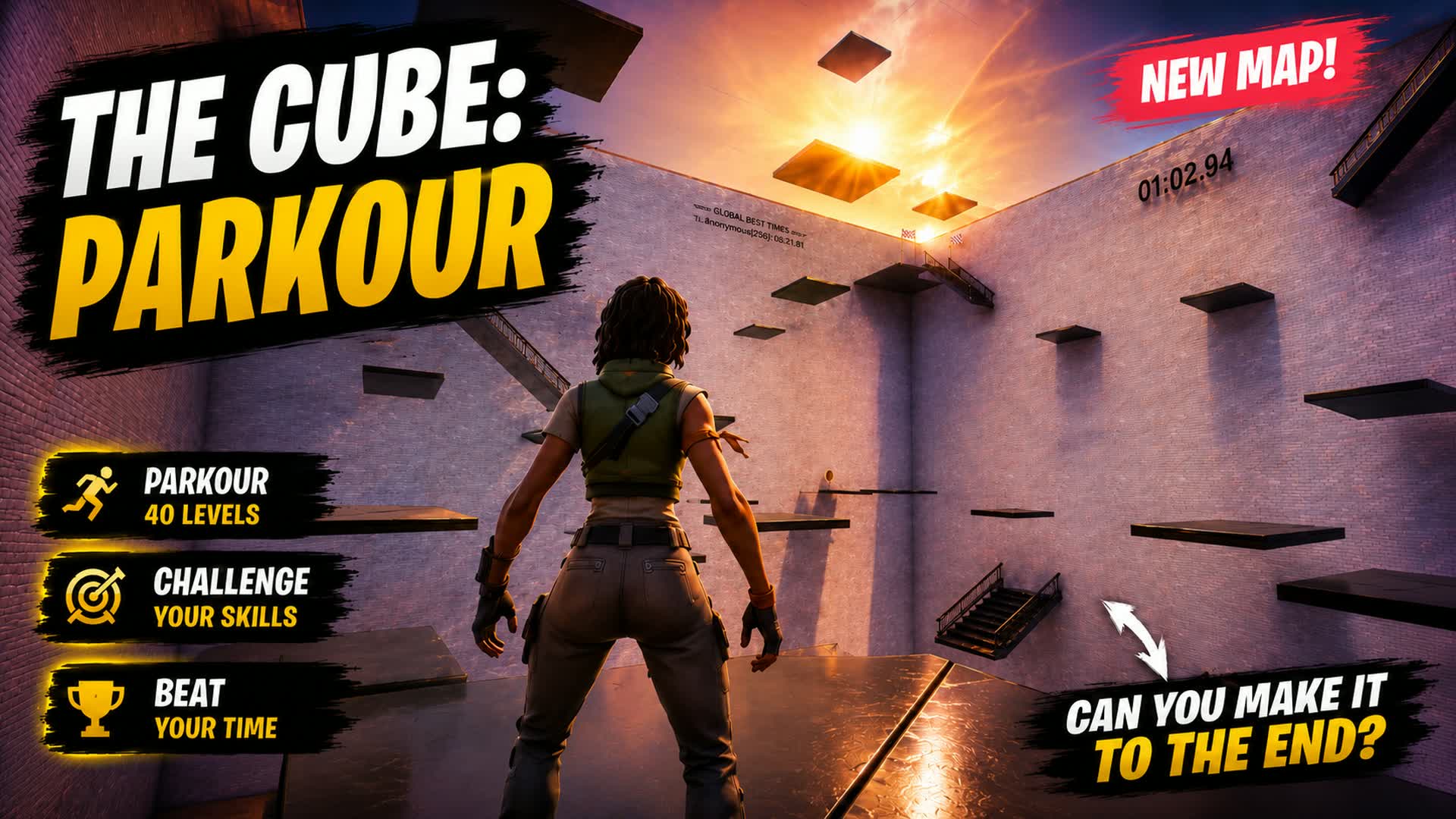 The_Cube: Parkour — Fortnite Creative map