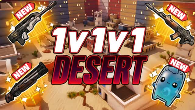 1v1v1 Desert Zone Wars Reload — Fortnite Creative map cover art