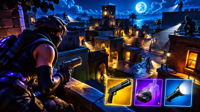 🌑 HUNT IN THE DARK | المطاردة في الظلام — Fortnite Creative map