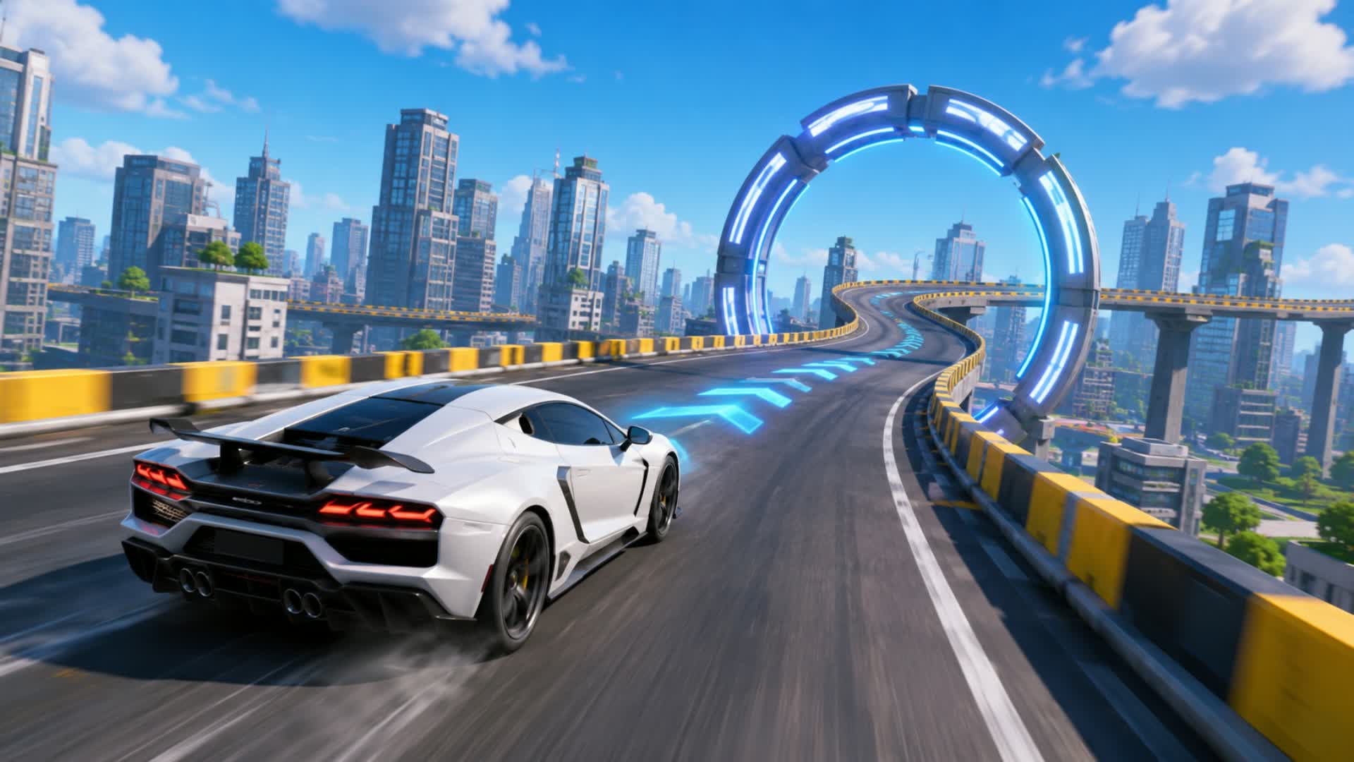 🚗 SKYSPRINT CITY CAR DRIVE 🚗 — Fortnite Creative map